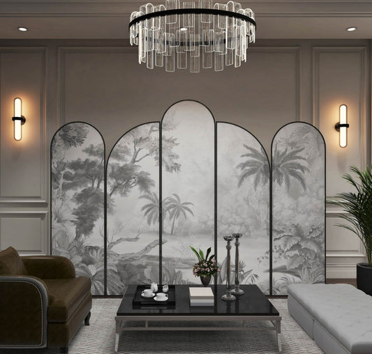 High-End Customizable Painted & Embroidered Jacquard Screen – B2B Wholesale for Commercial Spaces & Project Procurement.The Wilderness of the Jade Forest-海智集-