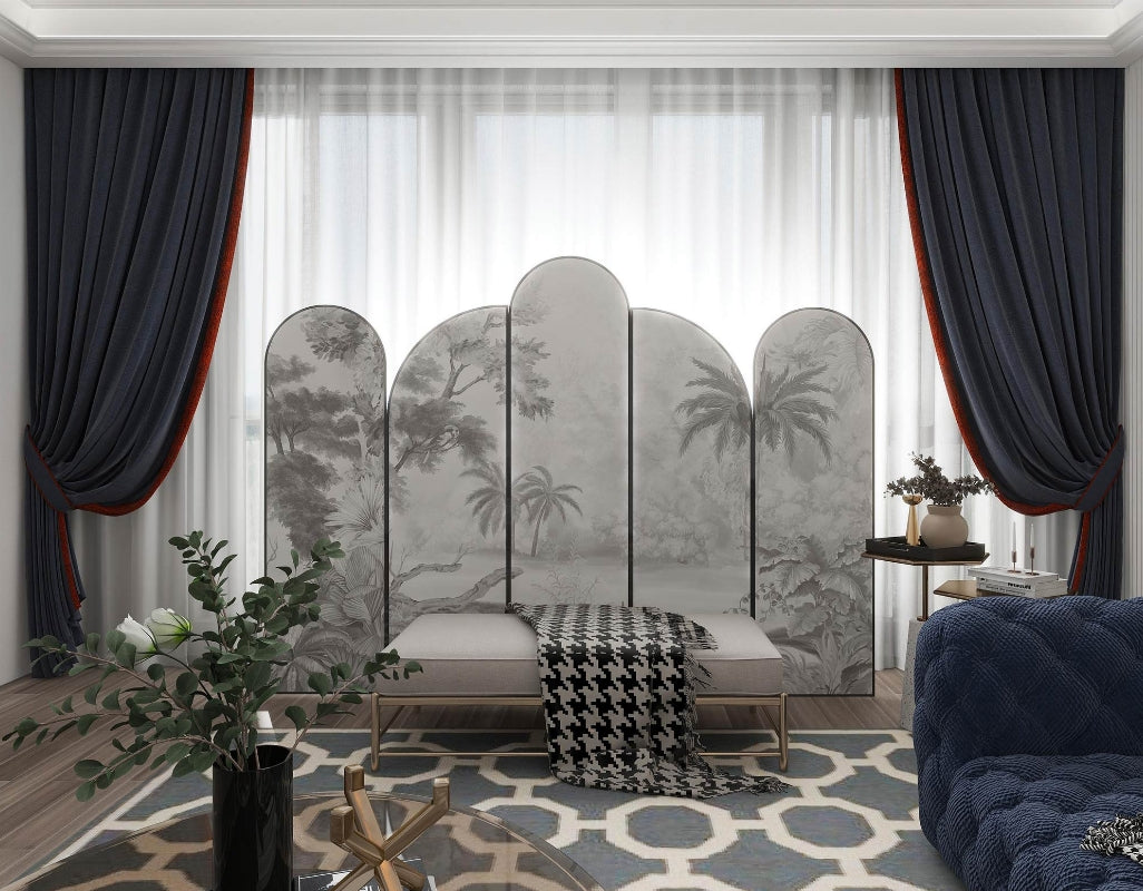 High-End Customizable Painted & Embroidered Jacquard Screen – B2B Wholesale for Commercial Spaces & Project Procurement.The Wilderness of the Jade Forest-海智集-