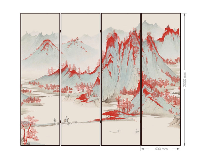 High-End Customizable Painted & Embroidered Jacquard Screen – B2B Wholesale for Commercial Spaces & Project Procurement.Travel Notes in the Cloud - Capped Mountains-海智集-