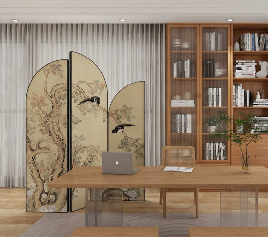 High-End Customizable Painted & Embroidered Jacquard Screen – B2B Wholesale for Commercial Spaces & Project ProcurementAuspicious News from the Magical Sparrow-海智集-