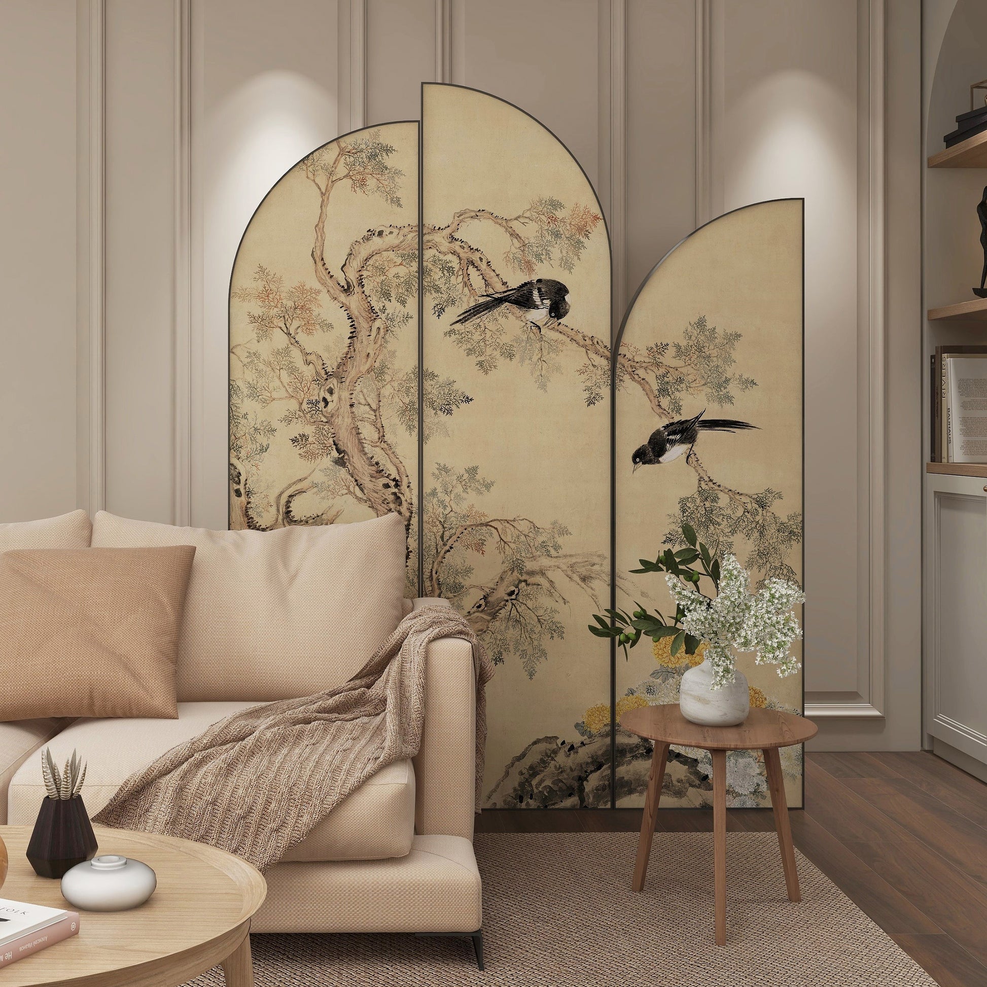 High-End Customizable Painted & Embroidered Jacquard Screen – B2B Wholesale for Commercial Spaces & Project ProcurementAuspicious News from the Magical Sparrow-海智集-