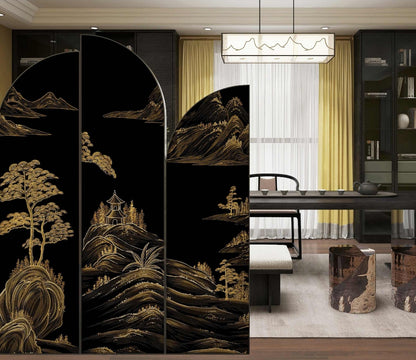 High-End Customizable Painted & Embroidered Jacquard Screen – B2B Wholesale for Commercial Spaces & Project ProcurementCelestial Path and Lunar Realm-海智集-