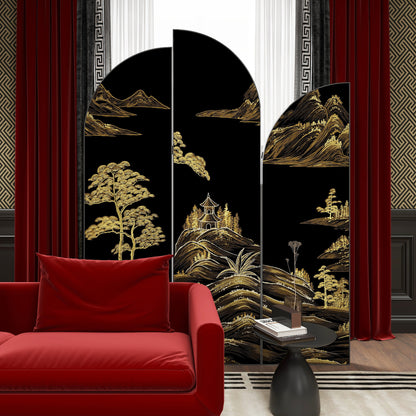 High-End Customizable Painted & Embroidered Jacquard Screen – B2B Wholesale for Commercial Spaces & Project ProcurementCelestial Path and Lunar Realm-海智集-
