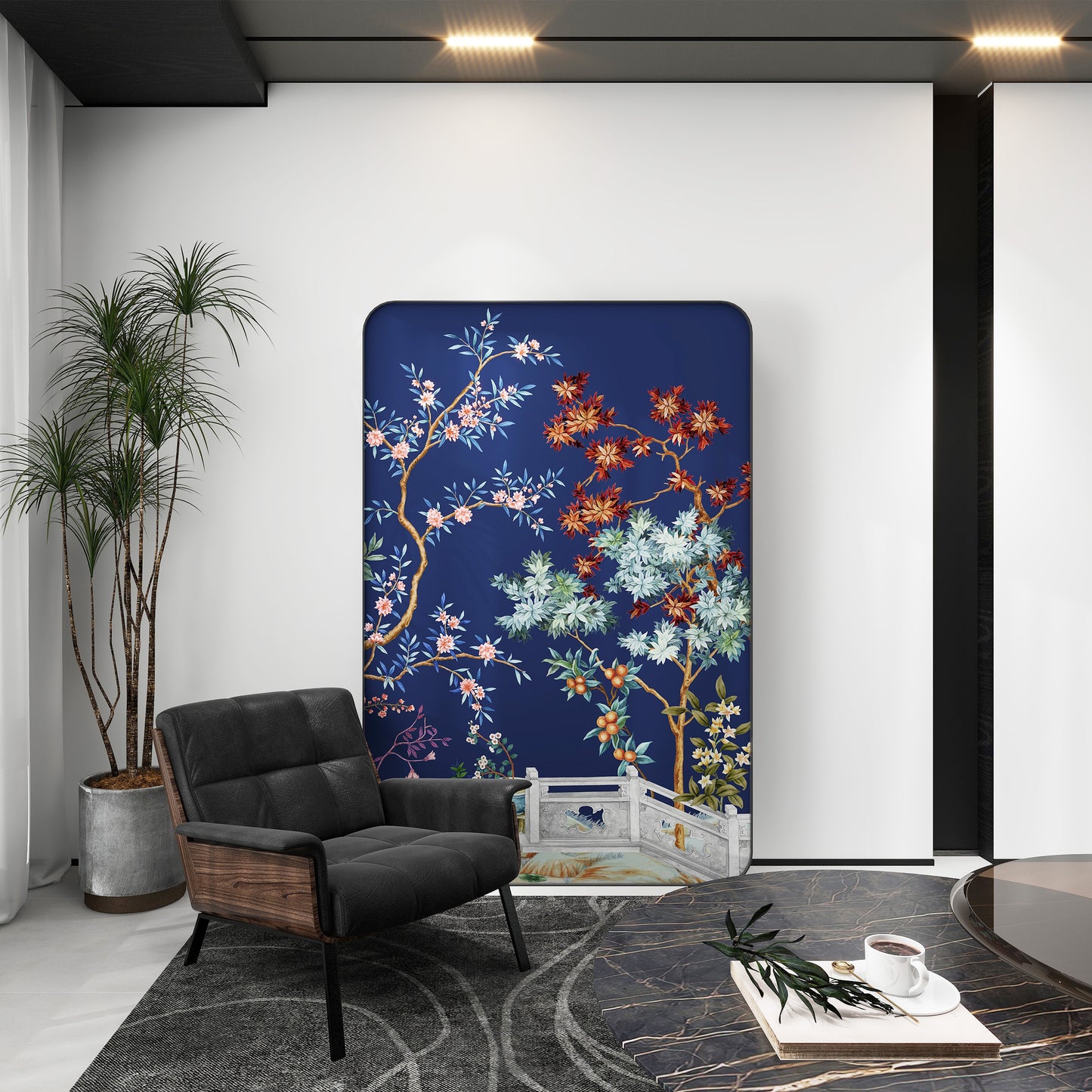 High-End Customizable Painted & Embroidered Jacquard Screen – B2B Wholesale for Commercial Spaces & Project ProcurementFuchun Imperial Garden-海智集-