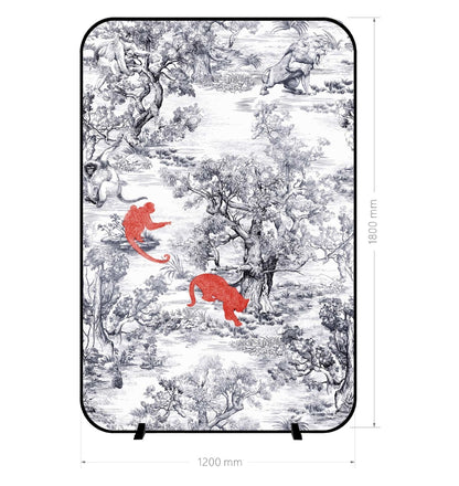 High-End Customizable Painted & Embroidered Jacquard Screen – B2B Wholesale for Commercial Spaces & Project ProcurementJungle Adventure-海智集-