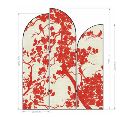 High-End Customizable Painted & Embroidered Jacquard Screen – B2B Wholesale for Commercial Spaces & Project ProcurementNoble Orchids and Graceful Trees-海智集-