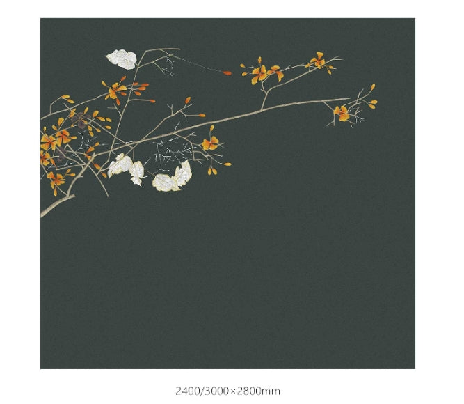 High-End Embroidery Decorative Painting - Suzhou Embroidery with Silk Full-Embroidery Craftsmanship | Commercial Space Soft Decoration Wall Hanging | Bulk Purchases Available with Customizable Patterns and Sizes.A Branch of Splendid Beauty-海智集-