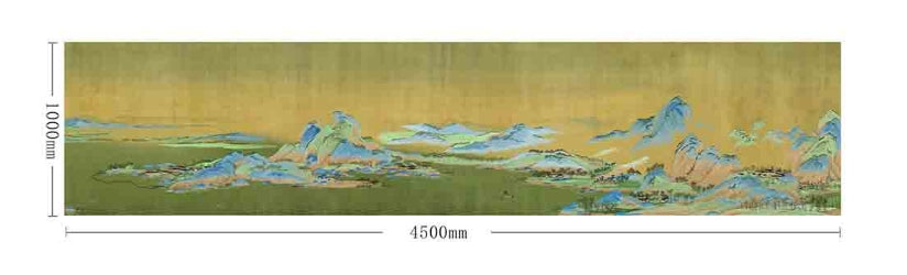 High-End Embroidery Decorative Painting - Suzhou Embroidery with Silk Full-Embroidery Craftsmanship | Commercial Space Soft Decoration Wall Hanging | Bulk Purchases Available with Customizable Patterns and Sizes.A Thousand Miles of Rivers and Mountains-海智集-