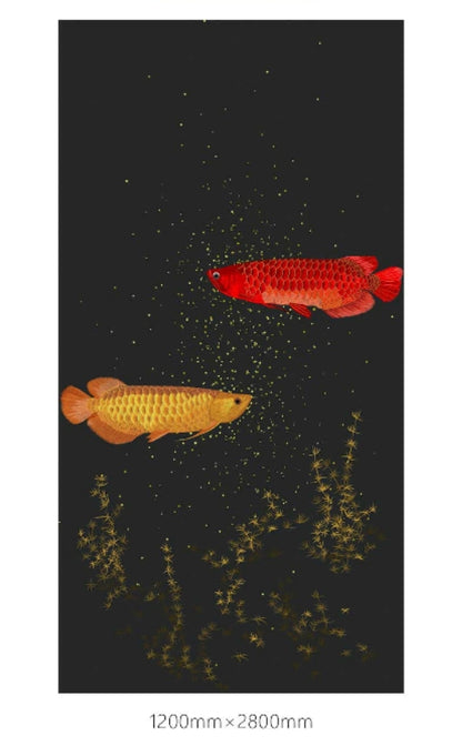High-End Embroidery Decorative Painting - Suzhou Embroidery with Silk Full-Embroidery Craftsmanship | Commercial Space Soft Decoration Wall Hanging | Bulk Purchases Available with Customizable Patterns and Sizes.Azure Dragon and Golden Box-海智集-