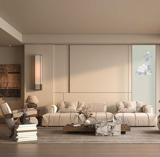 High-End Embroidery Decorative Painting - Suzhou Embroidery with Silk Full-Embroidery Craftsmanship | Commercial Space Soft Decoration Wall Hanging | Bulk Purchases Available with Customizable Patterns and Sizes.Camellia and Snow-海智集-