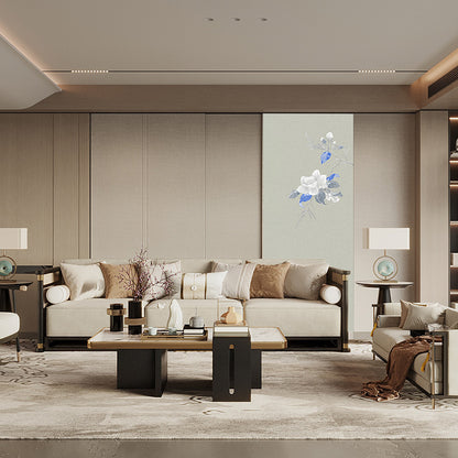 High-End Embroidery Decorative Painting - Suzhou Embroidery with Silk Full-Embroidery Craftsmanship | Commercial Space Soft Decoration Wall Hanging | Bulk Purchases Available with Customizable Patterns and Sizes.Camellia and Snow-海智集-