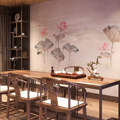 High-End Embroidery Decorative Painting - Suzhou Embroidery with Silk Full-Embroidery Craftsmanship | Commercial Space Soft Decoration Wall Hanging | Bulk Purchases Available with Customizable Patterns and Sizes.Clear Breeze and Lotus Dew-海智集-