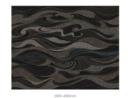High-End Embroidery Decorative Painting - Suzhou Embroidery with Silk Full-Embroidery Craftsmanship | Commercial Space Soft Decoration Wall Hanging | Bulk Purchases Available with Customizable Patterns and Sizes.Clouds Rising to Form the Sea-海智集-
