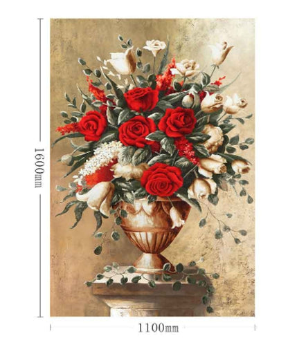 High-End Embroidery Decorative Painting - Suzhou Embroidery with Silk Full-Embroidery Craftsmanship | Commercial Space Soft Decoration Wall Hanging | Bulk Purchases Available with Customizable Patterns and Sizes.Dazzling Purple and Red-海智集-