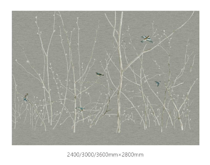 High-End Embroidery Decorative Painting - Suzhou Embroidery with Silk Full-Embroidery Craftsmanship | Commercial Space Soft Decoration Wall Hanging | Bulk Purchases Available with Customizable Patterns and Sizes.Early Spring in March-海智集-
