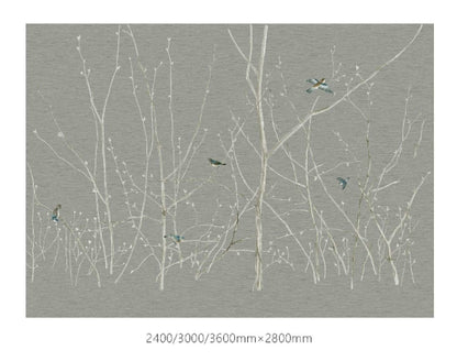 High-End Embroidery Decorative Painting - Suzhou Embroidery with Silk Full-Embroidery Craftsmanship | Commercial Space Soft Decoration Wall Hanging | Bulk Purchases Available with Customizable Patterns and Sizes.Early Spring in March-海智集-
