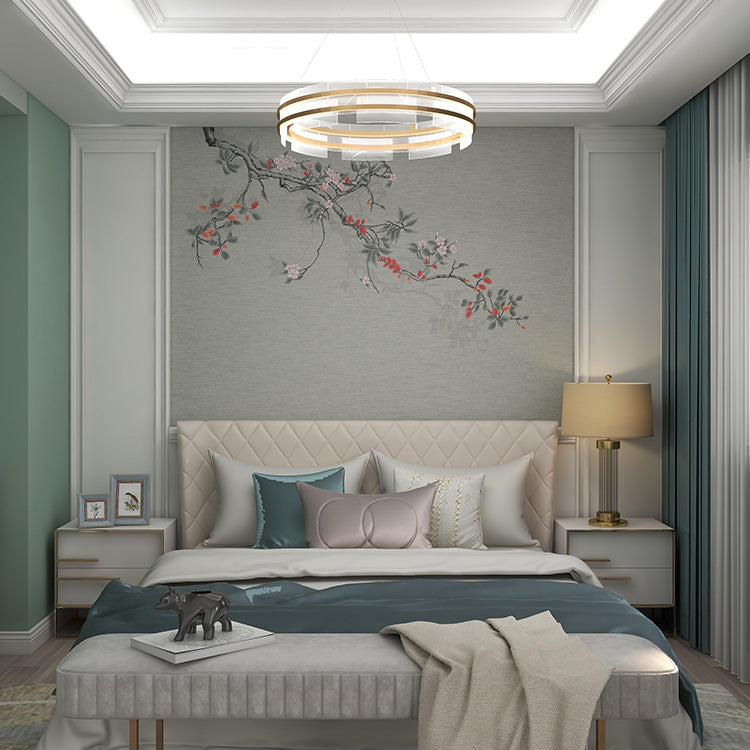 High-End Embroidery Decorative Painting - Suzhou Embroidery with Silk Full-Embroidery Craftsmanship | Commercial Space Soft Decoration Wall Hanging | Bulk Purchases Available with Customizable Patterns and Sizes.Ever Red Leaves and Plums-海智集-