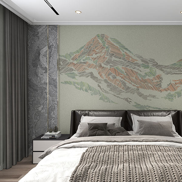 High-End Embroidery Decorative Painting - Suzhou Embroidery with Silk Full-Embroidery Craftsmanship | Commercial Space Soft Decoration Wall Hanging | Bulk Purchases Available with Customizable Patterns and Sizes.Floating Mountains in Dreams-海智集-