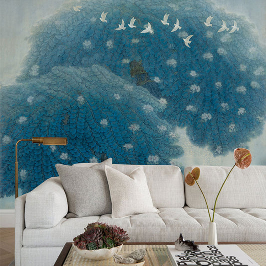 High-End Embroidery Decorative Painting - Suzhou Embroidery with Silk Full-Embroidery Craftsmanship | Commercial Space Soft Decoration Wall Hanging | Bulk Purchases Available with Customizable Patterns and Sizes.Frost Under the Moon-海智集-