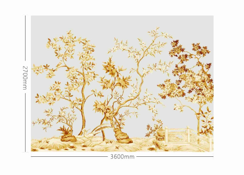 High-End Embroidery Decorative Painting - Suzhou Embroidery with Silk Full-Embroidery Craftsmanship | Commercial Space Soft Decoration Wall Hanging | Bulk Purchases Available with Customizable Patterns and Sizes.Fuchun Imperial Garden-海智集-
