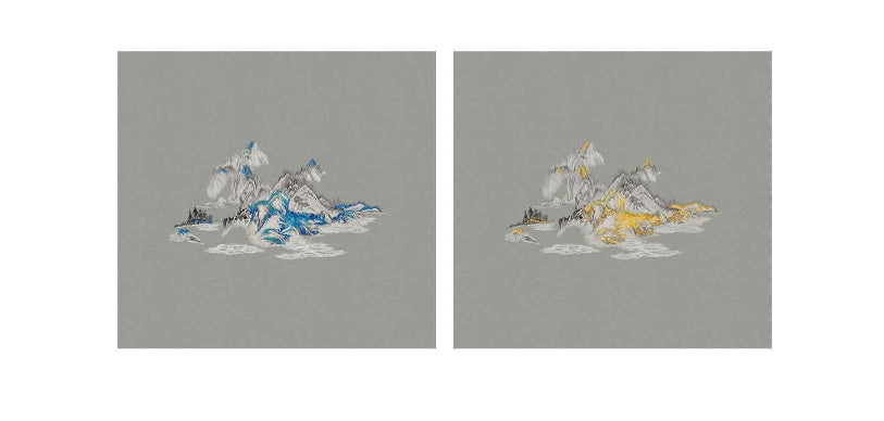 High-End Embroidery Decorative Painting - Suzhou Embroidery with Silk Full-Embroidery Craftsmanship | Commercial Space Soft Decoration Wall Hanging | Bulk Purchases Available with Customizable Patterns and Sizes.Gilded Mountains and Rivers-海智集-