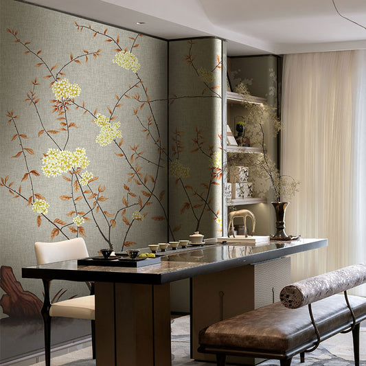 High-End Embroidery Decorative Painting - Suzhou Embroidery with Silk Full-Embroidery Craftsmanship | Commercial Space Soft Decoration Wall Hanging | Bulk Purchases Available with Customizable Patterns and Sizes.Gold and Jade Splendor-海智集-