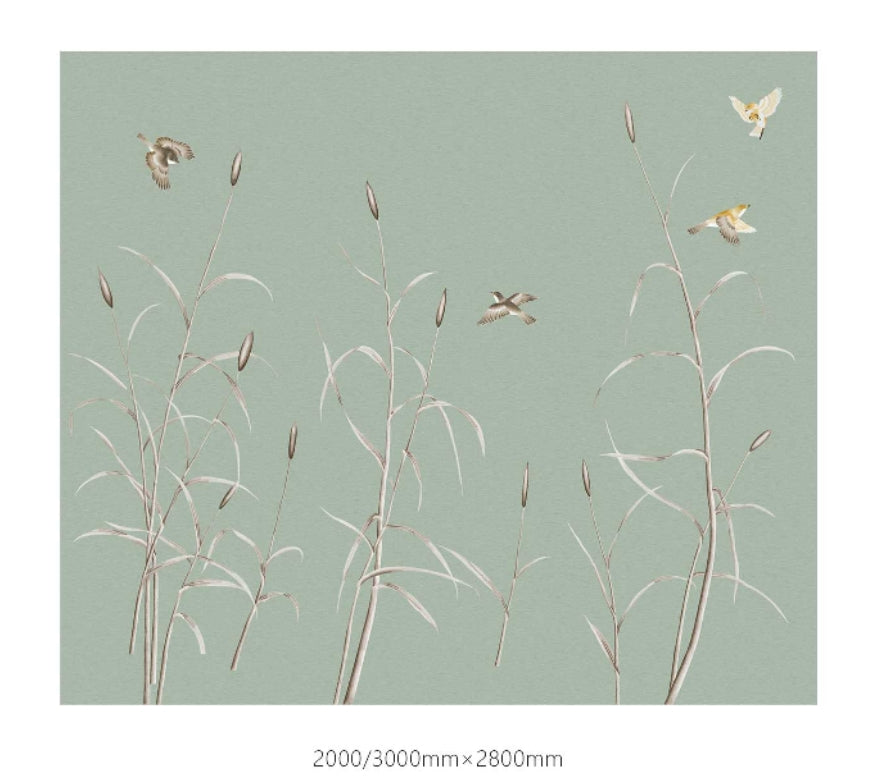 High-End Embroidery Decorative Painting - Suzhou Embroidery with Silk Full-Embroidery Craftsmanship | Commercial Space Soft Decoration Wall Hanging | Bulk Purchases Available with Customizable Patterns and Sizes.Grass Growing and Orioles Flying-海智集-