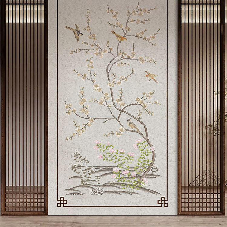High-End Embroidery Decorative Painting - Suzhou Embroidery with Silk Full-Embroidery Craftsmanship | Commercial Space Soft Decoration Wall Hanging | Bulk Purchases Available with Customizable Patterns and Sizes.Hundred Flowers in Full Bloom-海智集-