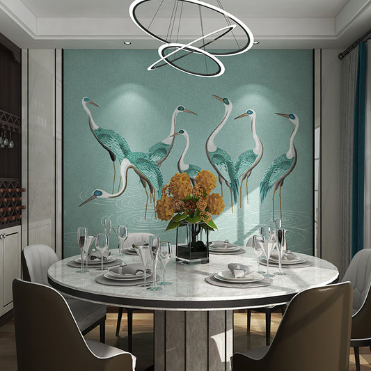 High-End Embroidery Decorative Painting - Suzhou Embroidery with Silk Full-Embroidery Craftsmanship | Commercial Space Soft Decoration Wall Hanging | Bulk Purchases Available with Customizable Patterns and Sizes.Leisurely Clouds and Wild Cranes-海智集-