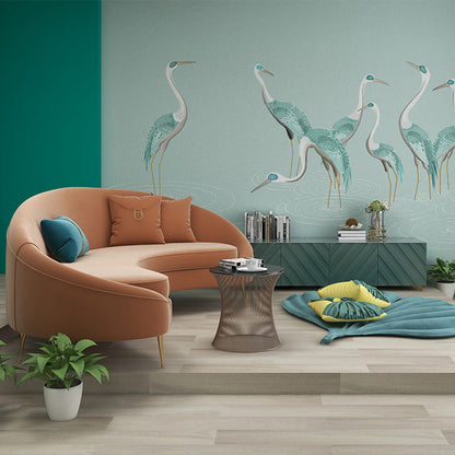 High-End Embroidery Decorative Painting - Suzhou Embroidery with Silk Full-Embroidery Craftsmanship | Commercial Space Soft Decoration Wall Hanging | Bulk Purchases Available with Customizable Patterns and Sizes.Leisurely Clouds and Wild Cranes-海智集-