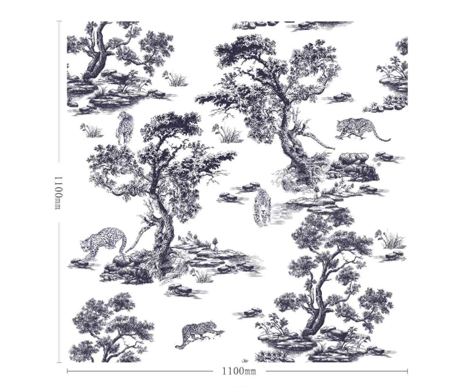 High-End Embroidery Decorative Painting - Suzhou Embroidery with Silk Full-Embroidery Craftsmanship | Commercial Space Soft Decoration Wall Hanging | Bulk Purchases Available with Customizable Patterns and Sizes.Leopard in Prosperous Forest-海智集-