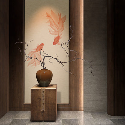 High-End Embroidery Decorative Painting - Suzhou Embroidery with Silk Full-Embroidery Craftsmanship | Commercial Space Soft Decoration Wall Hanging | Bulk Purchases Available with Customizable Patterns and Sizes.Like Water, Like Fish-海智集-
