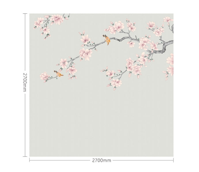 High-End Embroidery Decorative Painting - Suzhou Embroidery with Silk Full-Embroidery Craftsmanship | Commercial Space Soft Decoration Wall Hanging | Bulk Purchases Available with Customizable Patterns and Sizes.Magnolia in Spring Rain-海智集-
