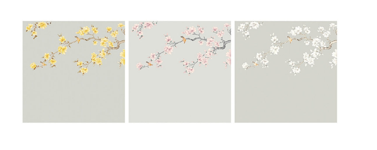 High-End Embroidery Decorative Painting - Suzhou Embroidery with Silk Full-Embroidery Craftsmanship | Commercial Space Soft Decoration Wall Hanging | Bulk Purchases Available with Customizable Patterns and Sizes.Magnolia in Spring Rain-海智集-