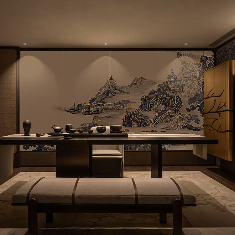 High-End Embroidery Decorative Painting - Suzhou Embroidery with Silk Full-Embroidery Craftsmanship | Commercial Space Soft Decoration Wall Hanging | Bulk Purchases Available with Customizable Patterns and Sizes.Mirage-海智集-