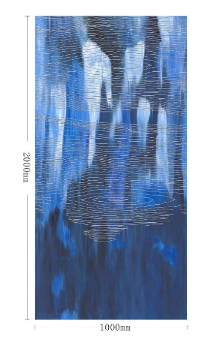 High-End Embroidery Decorative Painting - Suzhou Embroidery with Silk Full-Embroidery Craftsmanship | Commercial Space Soft Decoration Wall Hanging | Bulk Purchases Available with Customizable Patterns and Sizes.Misty Waves Flowing-海智集-