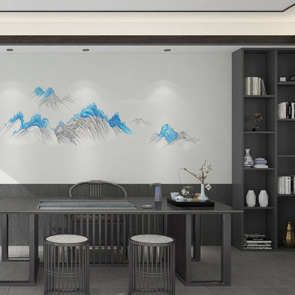 High-End Embroidery Decorative Painting - Suzhou Embroidery with Silk Full-Embroidery Craftsmanship | Commercial Space Soft Decoration Wall Hanging | Bulk Purchases Available with Customizable Patterns and Sizes.Mountains and Seas Glimmering-海智集-