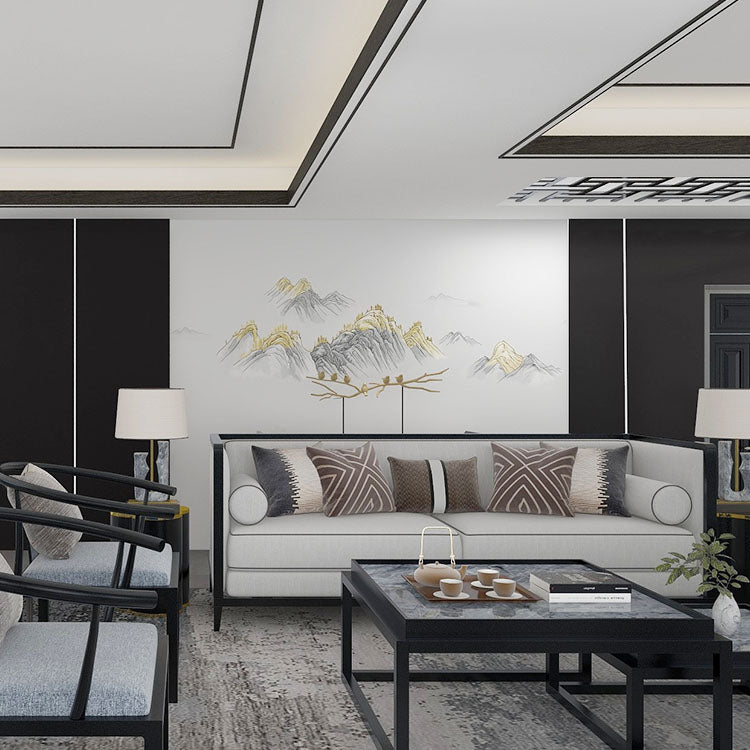 High-End Embroidery Decorative Painting - Suzhou Embroidery with Silk Full-Embroidery Craftsmanship | Commercial Space Soft Decoration Wall Hanging | Bulk Purchases Available with Customizable Patterns and Sizes.Mountains and Seas Glimmering-海智集-