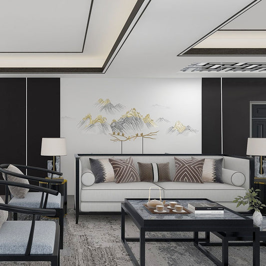 High-End Embroidery Decorative Painting - Suzhou Embroidery with Silk Full-Embroidery Craftsmanship | Commercial Space Soft Decoration Wall Hanging | Bulk Purchases Available with Customizable Patterns and Sizes.Mountains and Seas Glimmering-海智集-