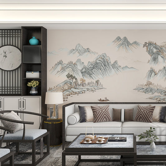 High-End Embroidery Decorative Painting - Suzhou Embroidery with Silk Full-Embroidery Craftsmanship | Commercial Space Soft Decoration Wall Hanging | Bulk Purchases Available with Customizable Patterns and Sizes.Mountains and Streams Amid Cloudy Ravines-海智集-