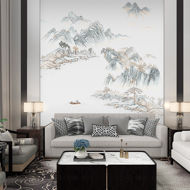 High-End Embroidery Decorative Painting - Suzhou Embroidery with Silk Full-Embroidery Craftsmanship | Commercial Space Soft Decoration Wall Hanging | Bulk Purchases Available with Customizable Patterns and Sizes.Mountains and Streams Amid Cloudy Ravines-海智集-