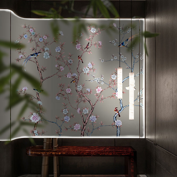 High-End Embroidery Decorative Painting - Suzhou Embroidery with Silk Full-Embroidery Craftsmanship | Commercial Space Soft Decoration Wall Hanging | Bulk Purchases Available with Customizable Patterns and Sizes.Orioles Singing and Swallows Chirping-海智集-
