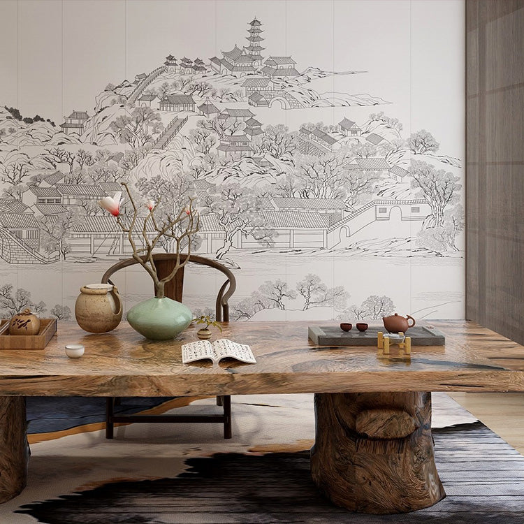 High-End Embroidery Decorative Painting - Suzhou Embroidery with Silk Full-Embroidery Craftsmanship | Commercial Space Soft Decoration Wall Hanging | Bulk Purchases Available with Customizable Patterns and Sizes.Peaceful and Prosperous Era-海智集-