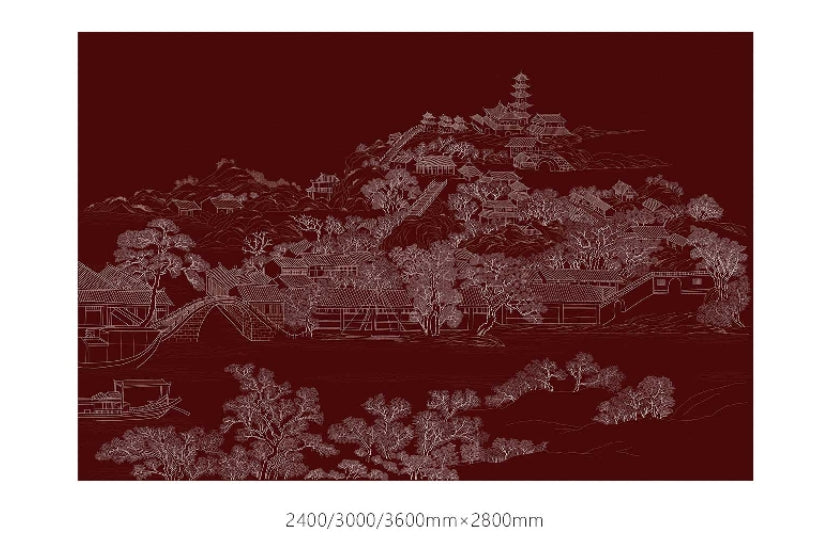 High-End Embroidery Decorative Painting - Suzhou Embroidery with Silk Full-Embroidery Craftsmanship | Commercial Space Soft Decoration Wall Hanging | Bulk Purchases Available with Customizable Patterns and Sizes.Peaceful and Prosperous Era-海智集-