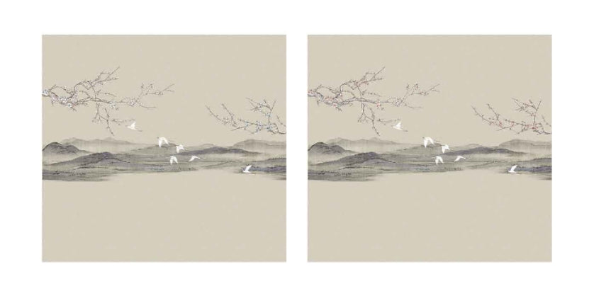 High-End Embroidery Decorative Painting - Suzhou Embroidery with Silk Full-Embroidery Craftsmanship | Commercial Space Soft Decoration Wall Hanging | Bulk Purchases Available with Customizable Patterns and Sizes.Peach Blossoms for a Thousand Miles-海智集-