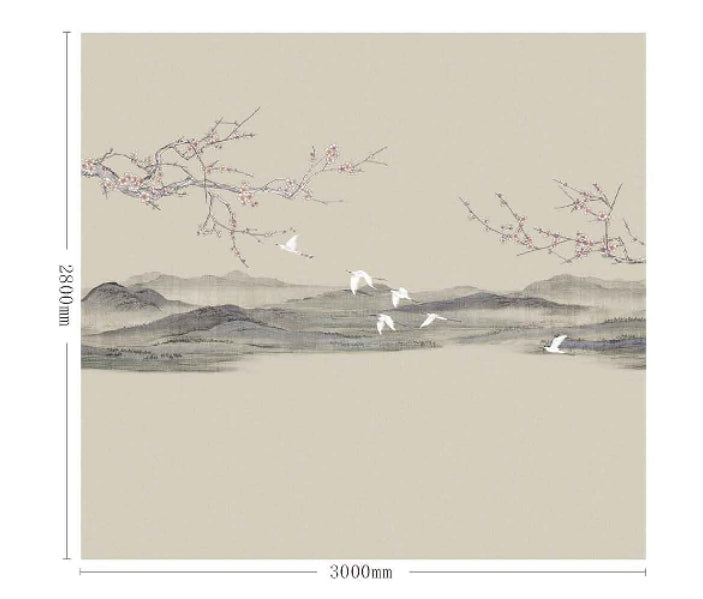 High-End Embroidery Decorative Painting - Suzhou Embroidery with Silk Full-Embroidery Craftsmanship | Commercial Space Soft Decoration Wall Hanging | Bulk Purchases Available with Customizable Patterns and Sizes.Peach Blossoms for a Thousand Miles-海智集-