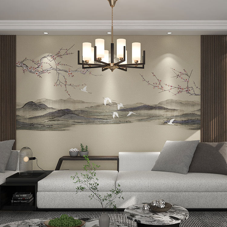 High-End Embroidery Decorative Painting - Suzhou Embroidery with Silk Full-Embroidery Craftsmanship | Commercial Space Soft Decoration Wall Hanging | Bulk Purchases Available with Customizable Patterns and Sizes.Peach Blossoms for a Thousand Miles-海智集-