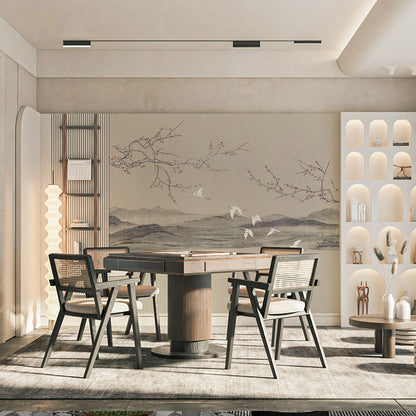 High-End Embroidery Decorative Painting - Suzhou Embroidery with Silk Full-Embroidery Craftsmanship | Commercial Space Soft Decoration Wall Hanging | Bulk Purchases Available with Customizable Patterns and Sizes.Peach Blossoms for a Thousand Miles-海智集-