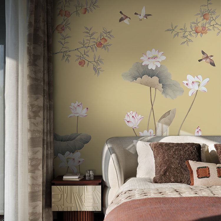 High-End Embroidery Decorative Painting - Suzhou Embroidery with Silk Full-Embroidery Craftsmanship | Commercial Space Soft Decoration Wall Hanging | Bulk Purchases Available with Customizable Patterns and Sizes.Phoenix Dancing and Flowers Fragrant-海智集-