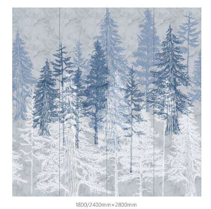 High-End Embroidery Decorative Painting - Suzhou Embroidery with Silk Full-Embroidery Craftsmanship | Commercial Space Soft Decoration Wall Hanging | Bulk Purchases Available with Customizable Patterns and Sizes.Rime in Snowy Forest-海智集-